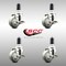 Service Caster 3 Inch 316SS Gray Poly Swivel 1-1/4 Inch Expanding Stem Caster Set Brake SCC SCC-SS316EX20S314-PPUB-TLB-114-4 - alternate 4